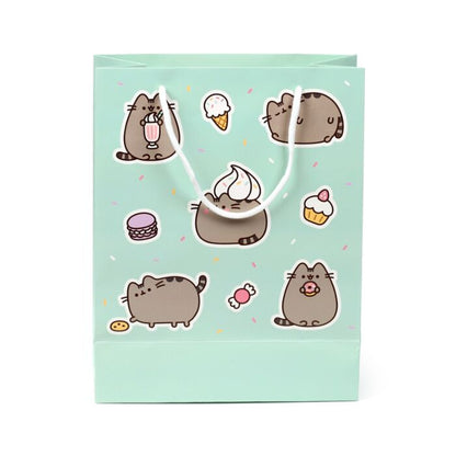 Punga cadou, Pusheen the Cat, Gift Bag, design pisica Pusheen cu dulciuri