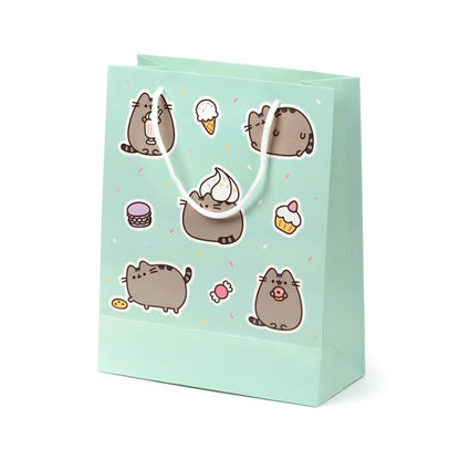 Punga cadou, Pusheen the Cat, Gift Bag, design pisica Pusheen cu dulciuri