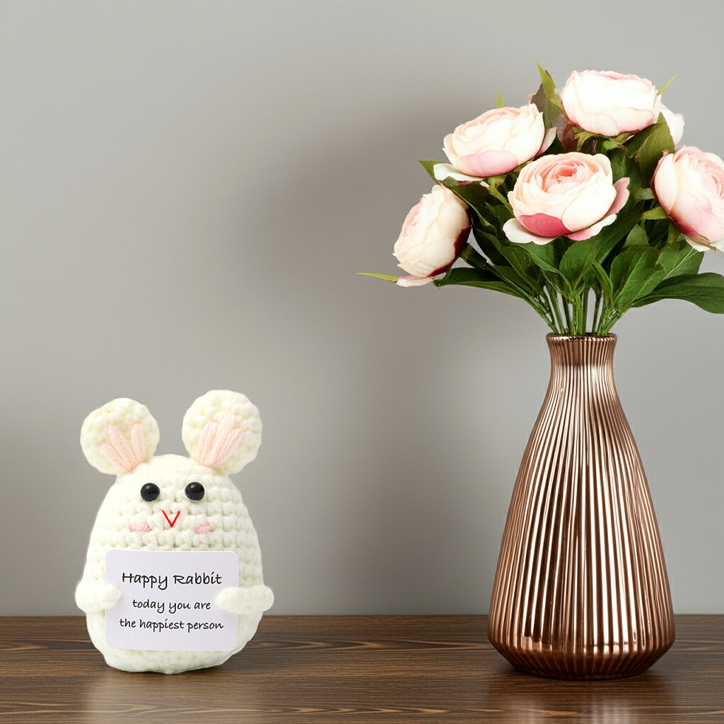 Mascotă croșetată, model iepure, Positive Rabbit