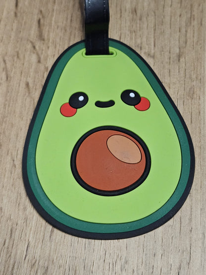 Set 2 etichete de bagaj, Pedro & Mia Avocado, design vesel Avocado, Foodiemals, Luggage Tag