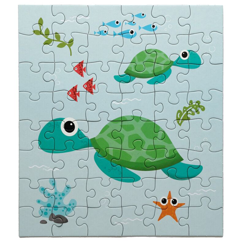 Puzzle surpriza pentru copii, din carton reciclat, Splosh Sealife, puzzle Jigsaw, animale marine, 48 de piese