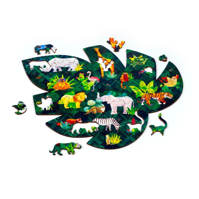 Puzzle din lemn, Animal Kingdom, puzzle Jigsaw, animale, 130 de piese
