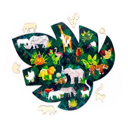 Puzzle din lemn, Animal Kingdom, puzzle Jigsaw, animale, 130 de piese