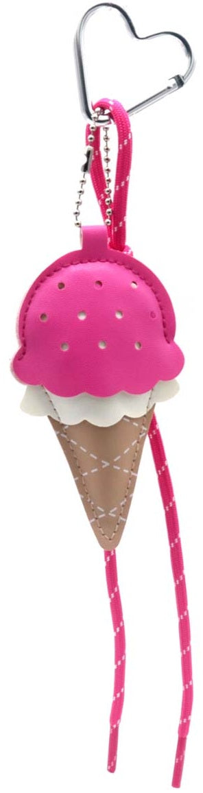 Breloc Fantezie Înghețată Roz – Keychain Bag Charm Icecream, Accesoriu Geantă