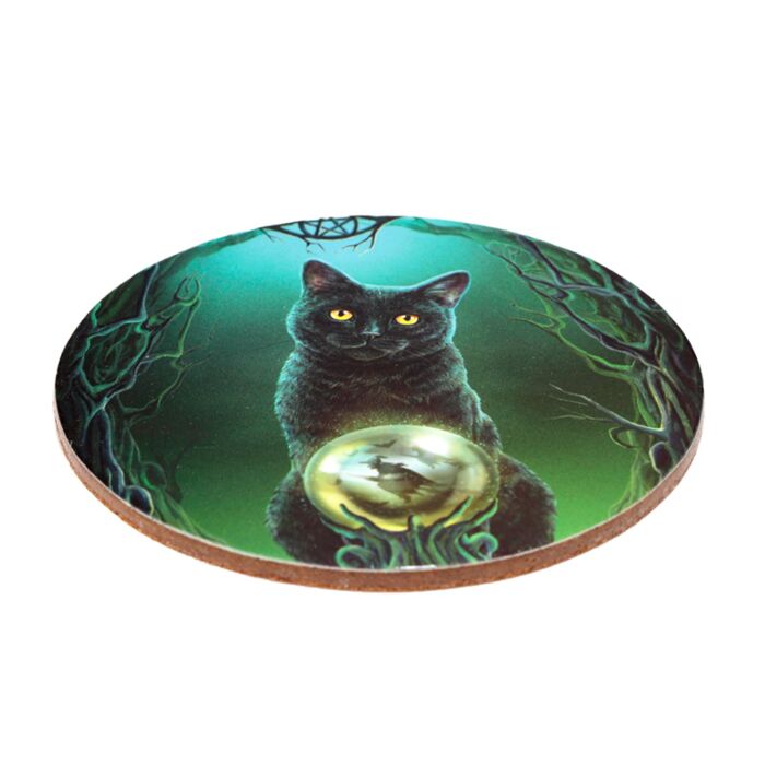 Set 4 coastere / suport pahare, din plută, design „Pisicile Magice ale Lisei Parker”