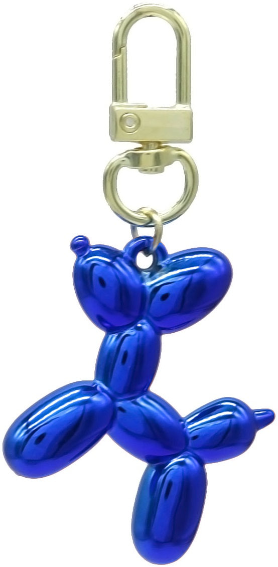 Breloc câine balon, 5 cm, albastru, accesoriu drăguț și colorat