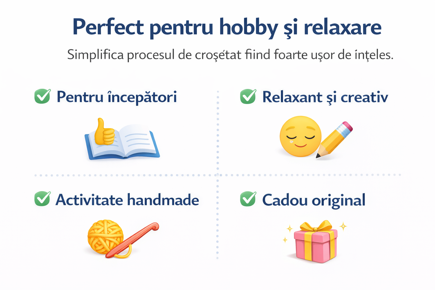 Kit Crosetat Pisici pentru Incepatori – Set DIY cu Instructiuni si Video