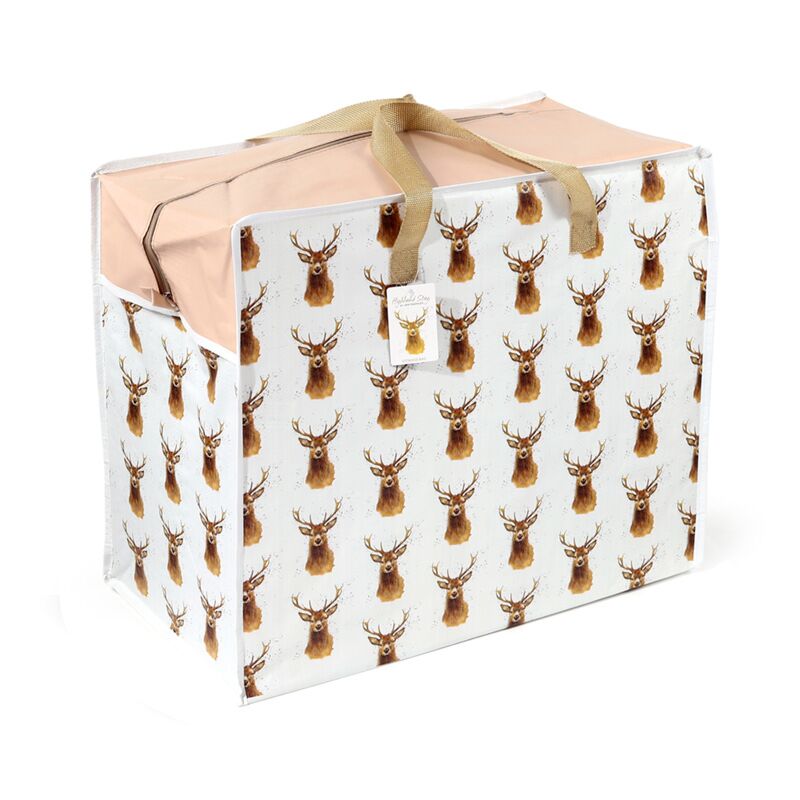 Geantă depozitare haine / rufe, cu fermoar și mânere, Jan Pashley, design cerb