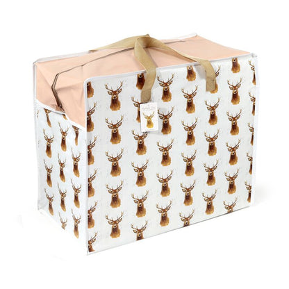 Geantă depozitare haine / rufe, cu fermoar și mânere, Jan Pashley, design cerb