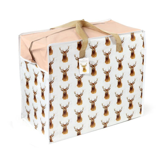 Geantă depozitare haine / rufe, cu fermoar și mânere, Jan Pashley, design cerb