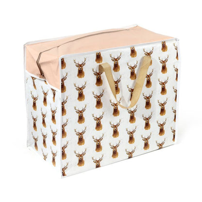 Geantă depozitare haine / rufe, cu fermoar și mânere, Jan Pashley, design cerb