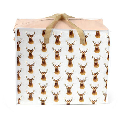 Geantă depozitare haine / rufe, cu fermoar și mânere, Jan Pashley, design cerb