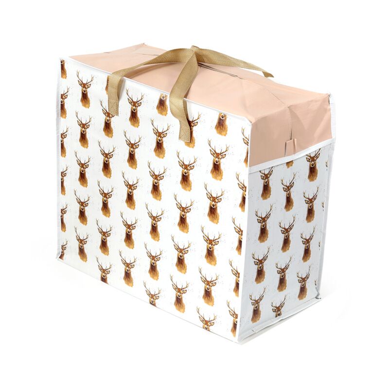 Geantă depozitare haine / rufe, cu fermoar și mânere, Jan Pashley, design cerb