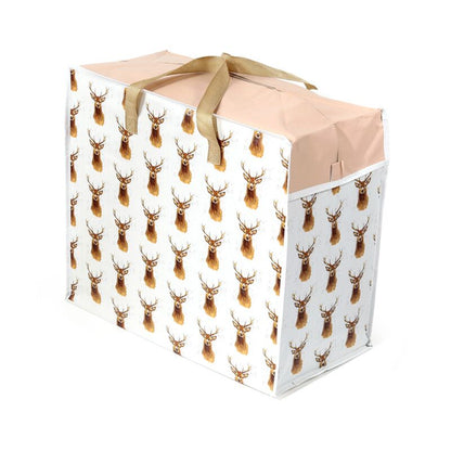 Geantă depozitare haine / rufe, cu fermoar și mânere, Jan Pashley, design cerb