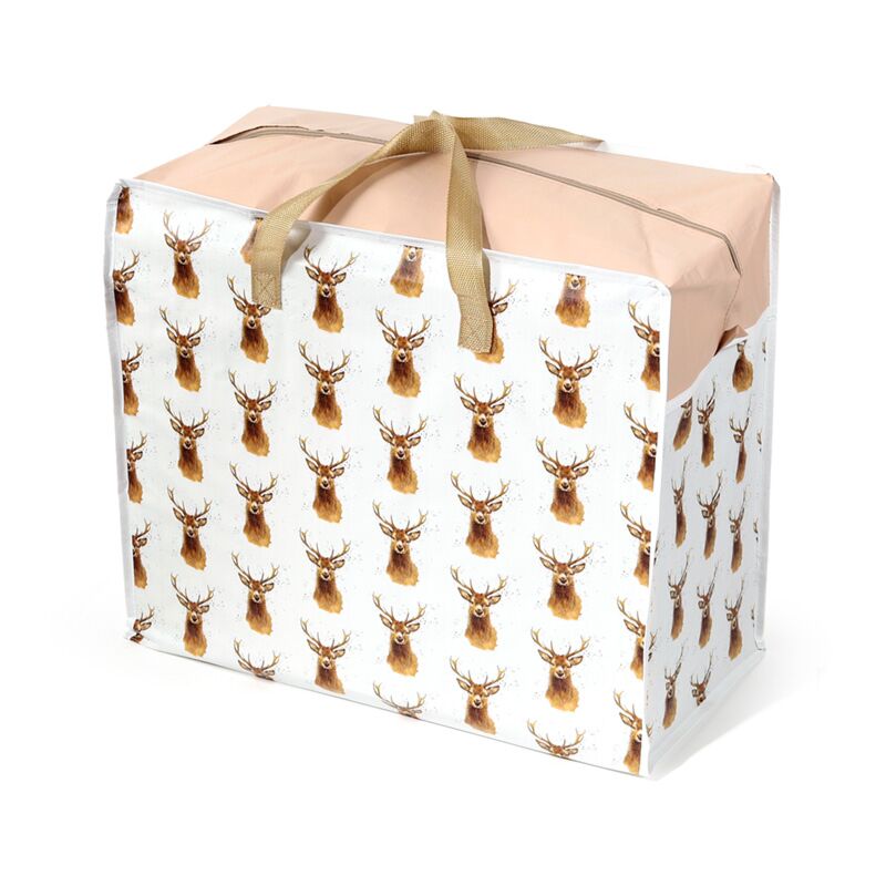 Geantă depozitare haine / rufe, cu fermoar și mânere, Jan Pashley, design cerb