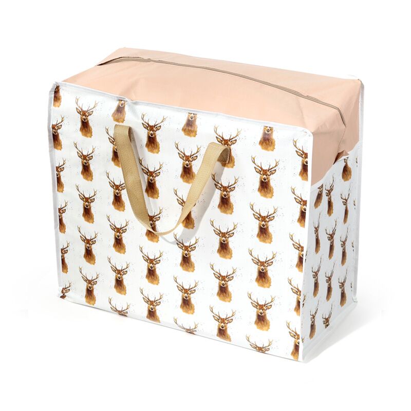 Geantă depozitare haine / rufe, cu fermoar și mânere, Jan Pashley, design cerb