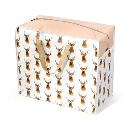 Geantă depozitare haine / rufe, cu fermoar și mânere, Jan Pashley, design cerb