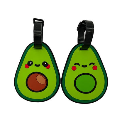 Set 2 etichete de bagaj, Pedro & Mia Avocado, design vesel Avocado, Foodiemals, Luggage Tag