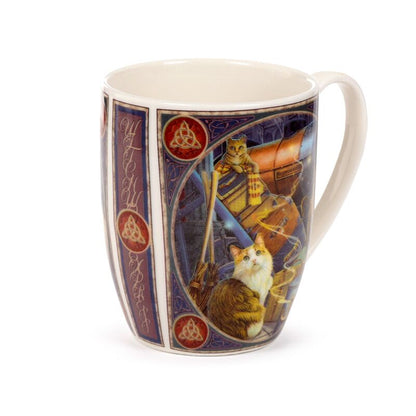 Cană porțelan, licență Lisa Parker, Witchwood Express Cats, design cu pisici magice, 300 ml