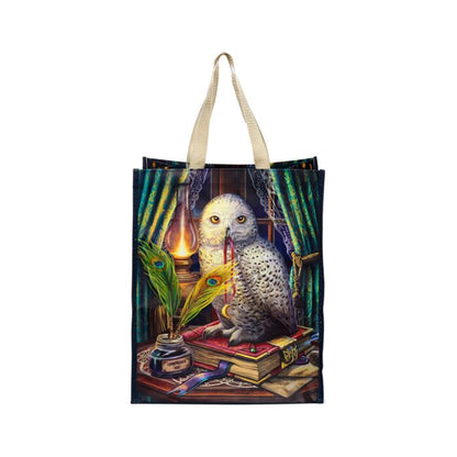 Geanta / Sacosa de cumparaturi, Lisa Parker, model bufniță Guardian of Spells, Shopping Bag, Reutilizabila
