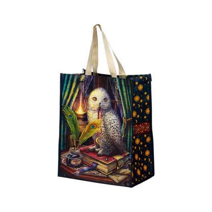 Geanta / Sacosa de cumparaturi, Lisa Parker, model bufniță Guardian of Spells, Shopping Bag, Reutilizabila