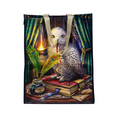 Geanta / Sacosa de cumparaturi, Lisa Parker, model bufniță Guardian of Spells, Shopping Bag, Reutilizabila