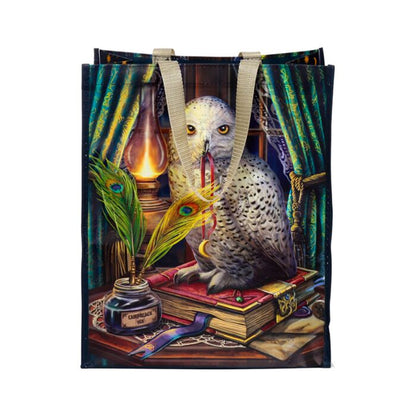 Geanta / Sacosa de cumparaturi, Lisa Parker, model bufniță Guardian of Spells, Shopping Bag, Reutilizabila