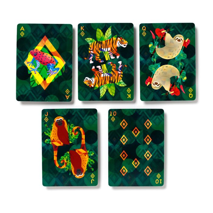 Cărți de joc, animale sălbatice, design Animal Kingdom, 54 cărți