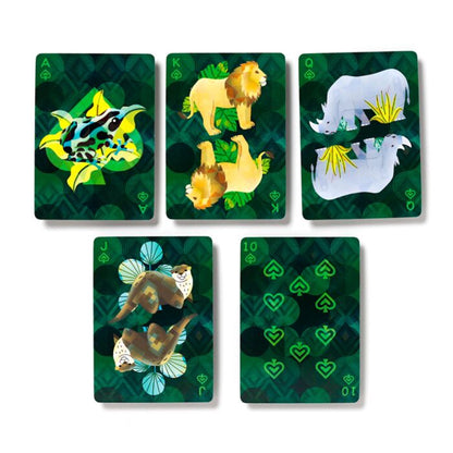 Cărți de joc, animale sălbatice, design Animal Kingdom, 54 cărți