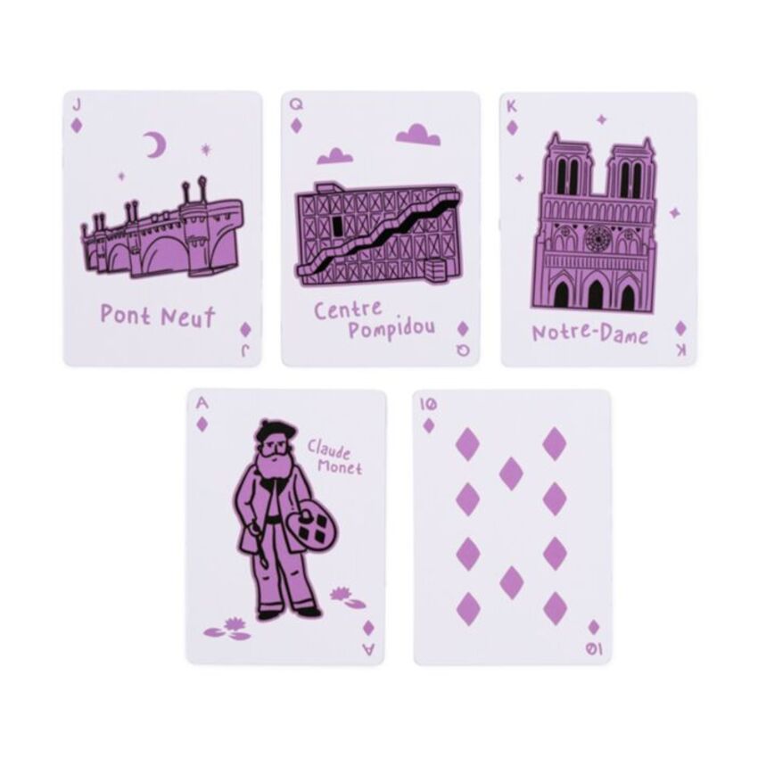 Cărți de Joc Paris Je t'Aime – Colecție cu Ilustrații Pariziene