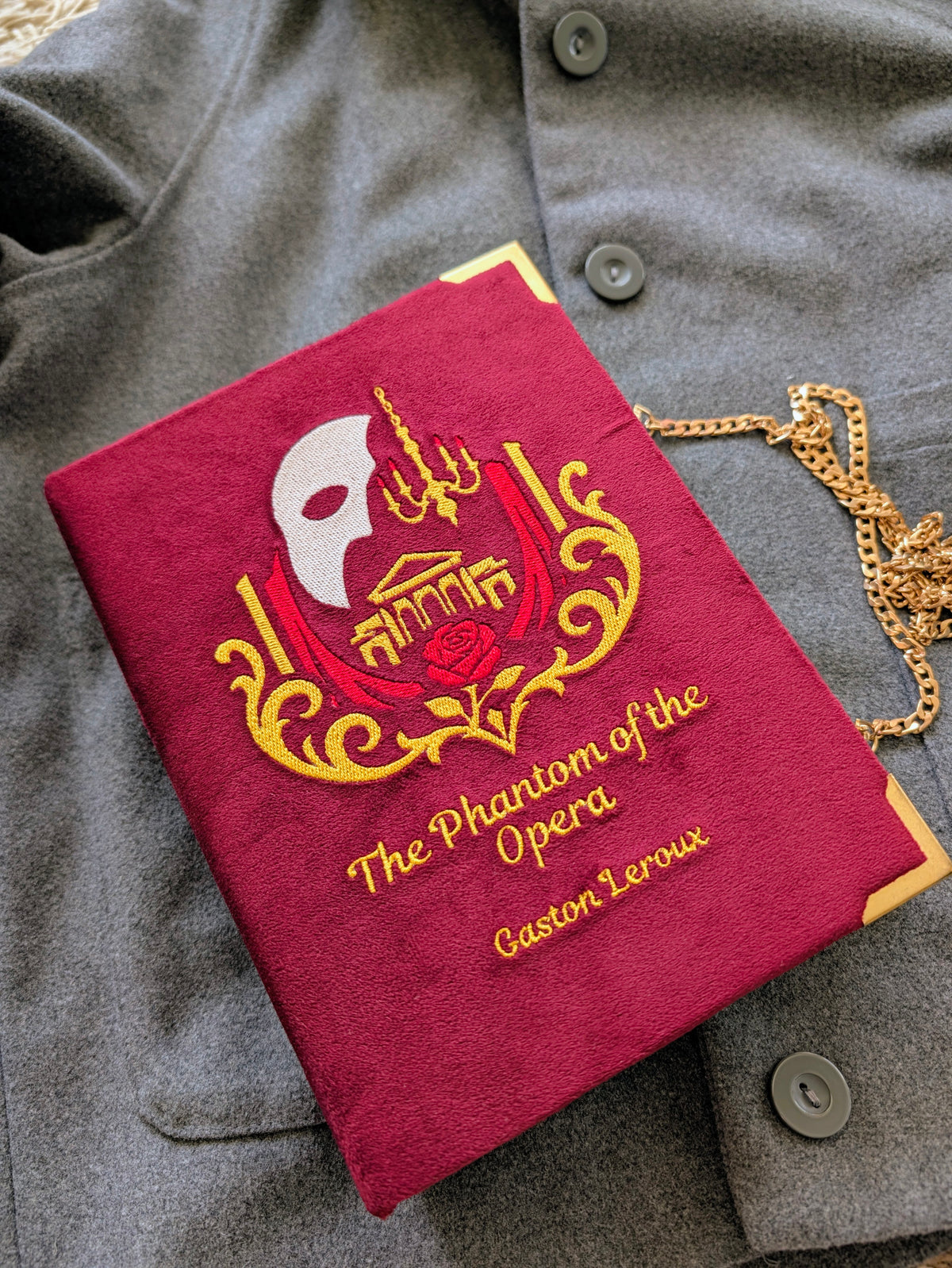 Geantă Carte Handmade – The Phantom of the Opera | Ediția Rouge