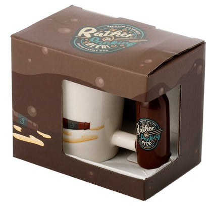 Set de cană ceramică 3D "I'd Rather Be Drinking Beer" în ambalaj atractiv, ideal pentru iubitorii de bere.