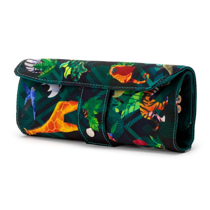 Set Papetărie Eco, în Husă Imprimată Animal Kingdom, 8 Piese