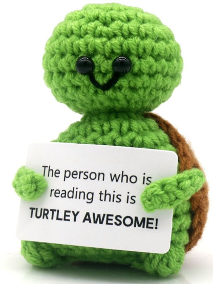 Mascotă croșetată, model Broască Țestoasă, Positive Turtle