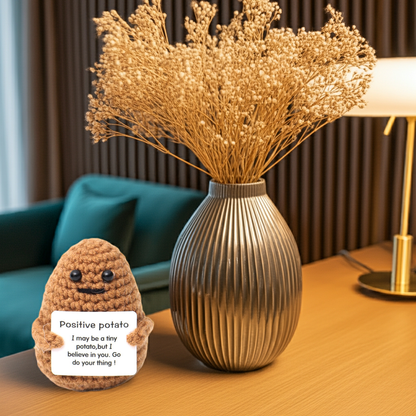 Mascotă croșetată, model cartof, Positive Potato