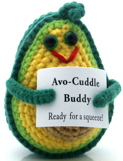 Mascotă croșetată, model avocado, Positive Avocado Buddy