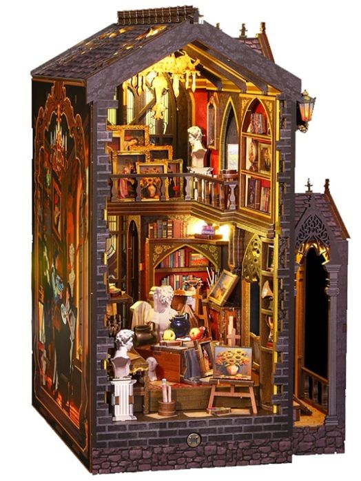 Book Nook Atelierul Artistului – Dioramă Fantasy 3D pentru Bibliotecă