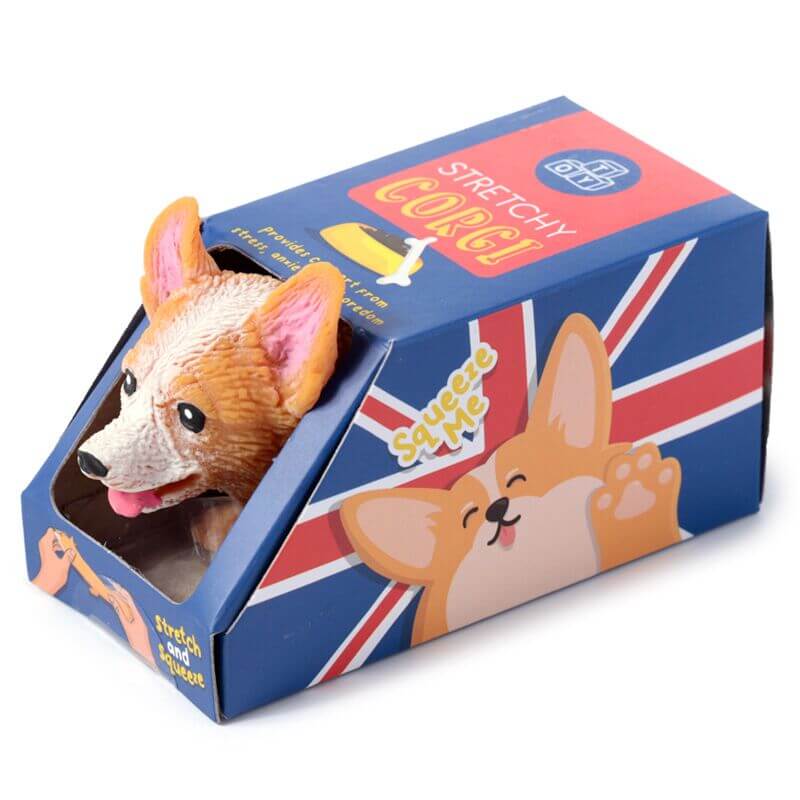 Jucărie antistres Stretchy câine Corgi, elastică, squishy și distractivă