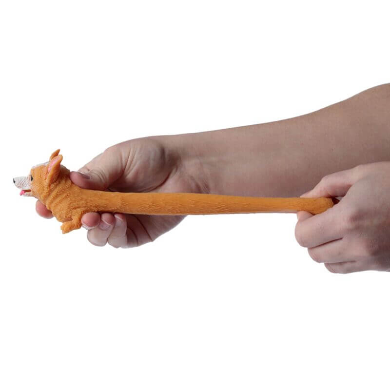 Jucărie antistres squishy câine Corgi, elastică și distractivă pentru copii și adulți