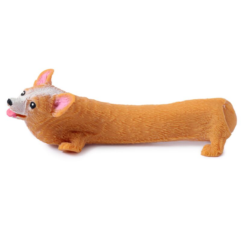 Jucărie squishy câine Corgi Stretchy, elastică și distractivă, prezentată în diverse forme