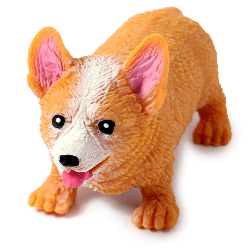 Jucărie antistres Stretchy, câine Corgi elastic și squishy, ideală pentru eliberarea stresului