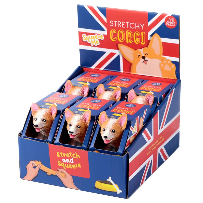 Stretchy câine Corgi antistres, jucărie squishy elastică, pentru o experiență relaxantă