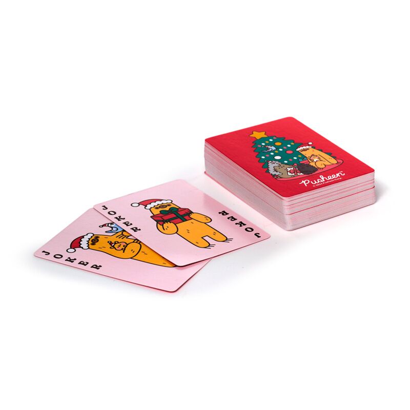Cărți de joc, Pusheen, ediția de Crăciun, design festiv și licențiat, 54 cărți