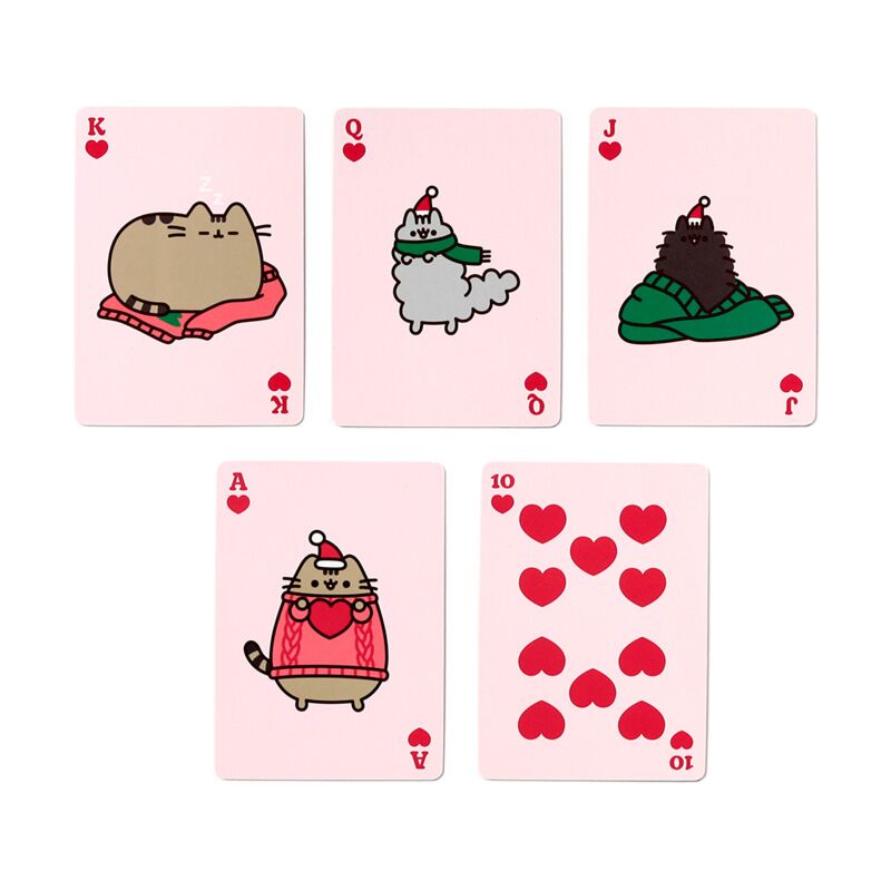 Cărți de joc, Pusheen, ediția de Crăciun, design festiv și licențiat, 54 cărți