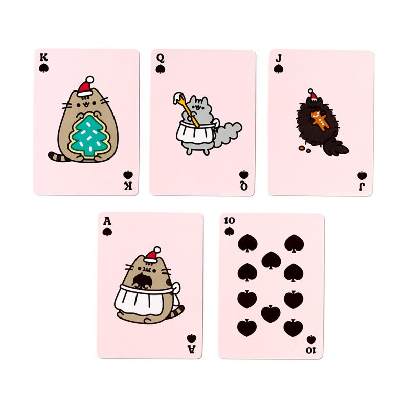 Cărți de joc, Pusheen, ediția de Crăciun, design festiv și licențiat, 54 cărți