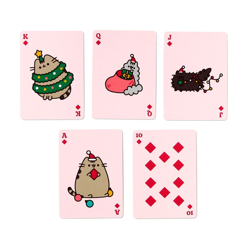 Cărți de joc, Pusheen, ediția de Crăciun, design festiv și licențiat, 54 cărți