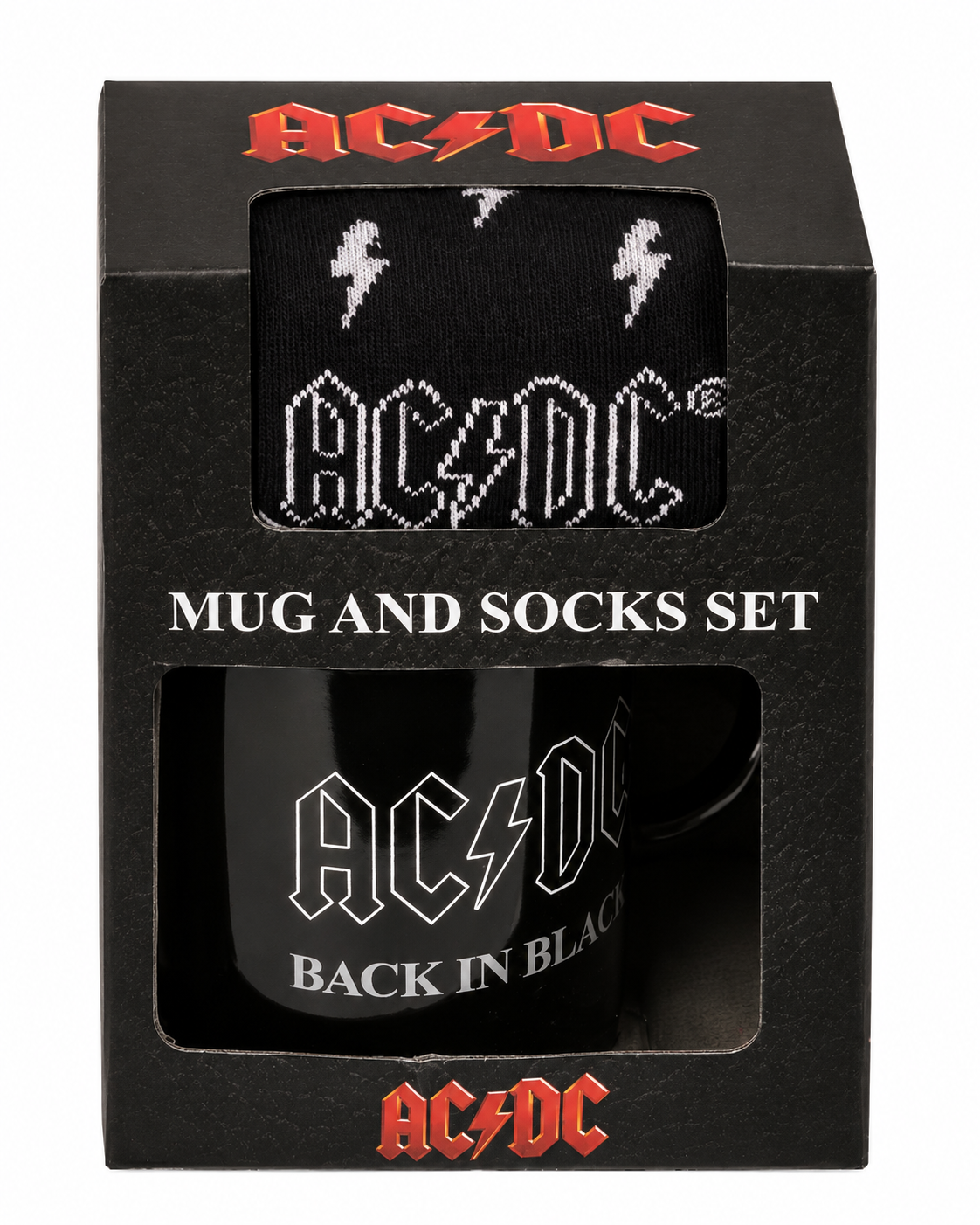 Set cadou cană și șosete, AC/DC Back in Black