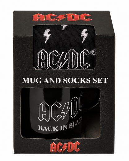 Set cadou cană și șosete, AC/DC Back in Black