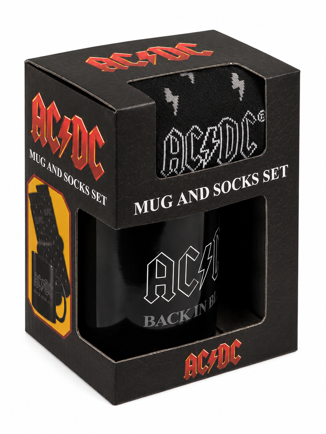 Set cadou cană și șosete, AC/DC Back in Black