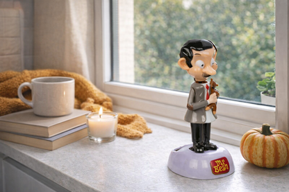 Decorațiune solară, figurină, Mr Bean & Teddy, pentru interior